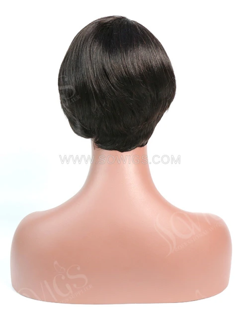 150% Density Lace Front Wig Short Bob Straight Ombre 1B/99J Color Human Hair