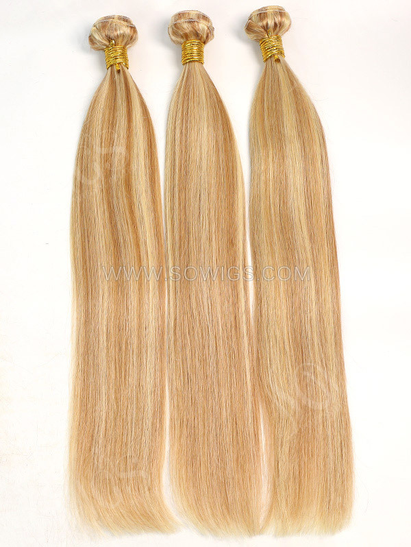 1 Bundle Brazilian #P10/24 Color Straight Human Hair 