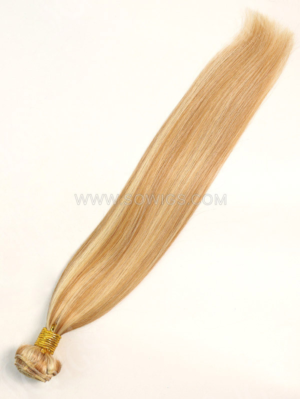 1 Bundle Brazilian #P10/24 Color Straight Human Hair 