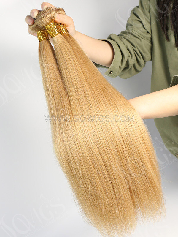 1 Bundle Brazilian #27 Color Straight Human Hair 