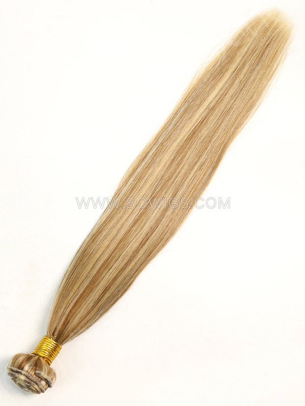 1 Bundle Brazilian #P8/613 Color Straight Human Hair 