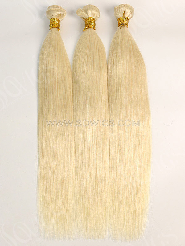 1 Bundle Brazilian #60 Color Straight Human Hair 