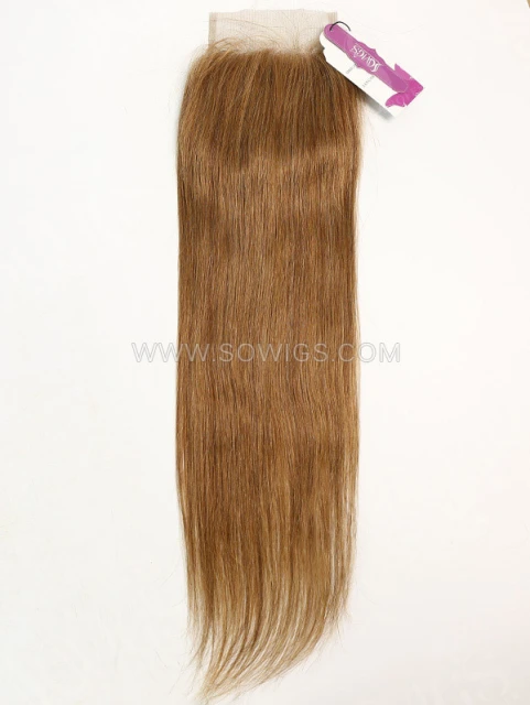 4*4 Lace Closure Brazilian #8 Color Straight Human Hair