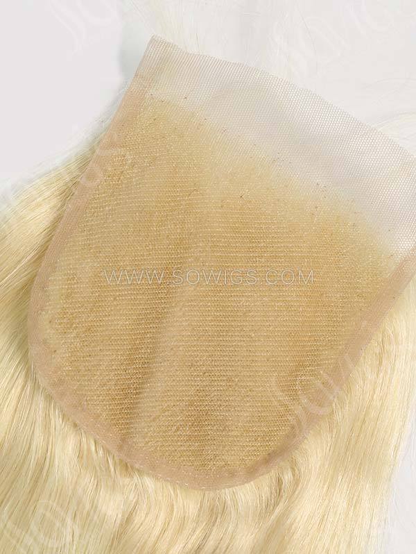 4*4 Lace Closure Brazilian #60 Color Straight Human Hair