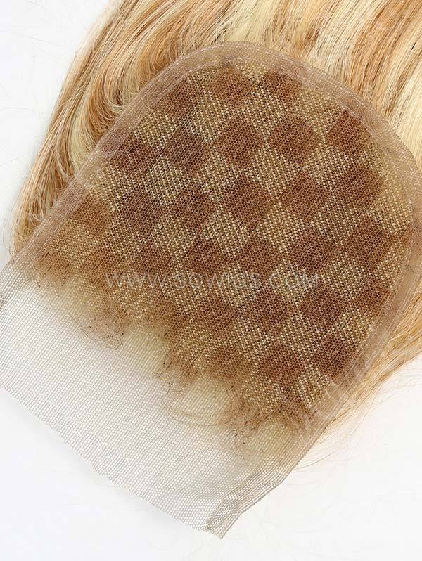 4*4 Lace Closure Brazilian #P10/24 Color Straight Human Hair