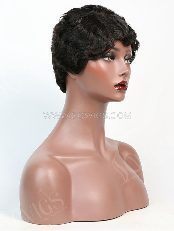 150% Density Lace Front Wig Short Bob Wave Human Hair