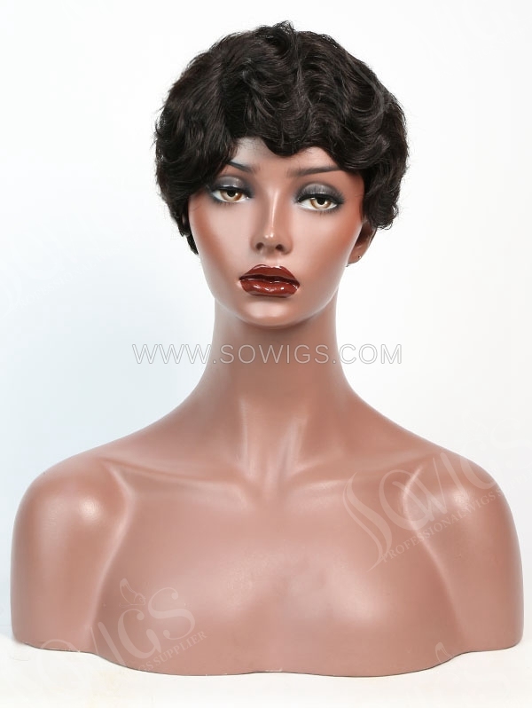 150% Density Lace Front Wig Short Bob Wave Human Hair