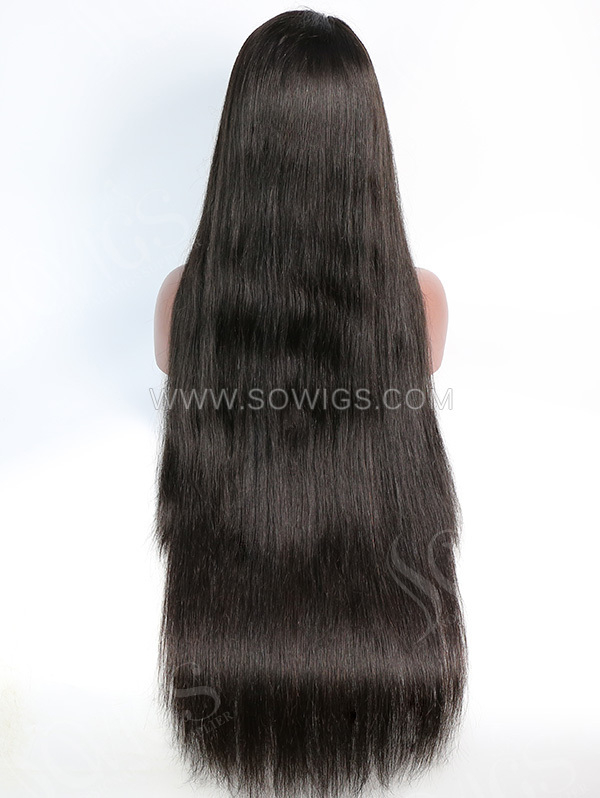 300% Density 4*4 Closure Wigs Straight Hair 100% Virgin Human Hair Natural Color