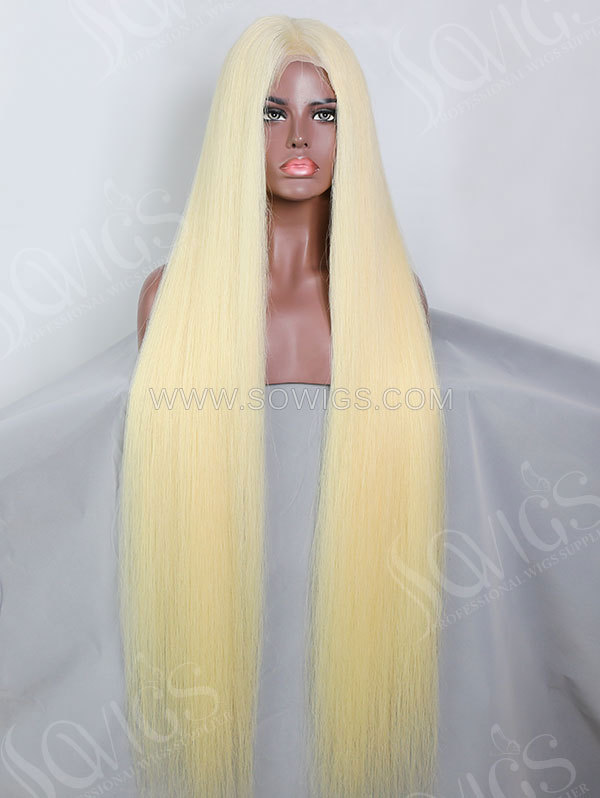 130% Density Color #613 Blonde Full Lace Wigs Straight Hair Virgin Human Hair