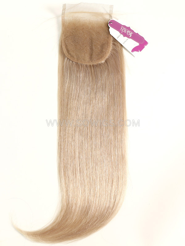 4*4 Lace Closure Brazilian #18 Color Straight Human Hair