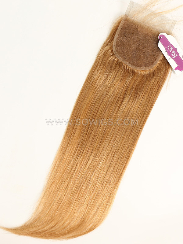 4*4 Lace Closure Brazilian #10 Color Straight Human Hair