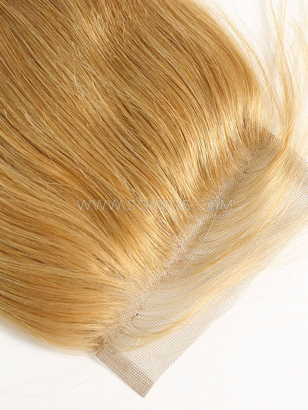 4*4 Lace Closure Brazilian #27 Color Straight Human Hair