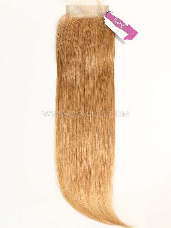 4*4 Lace Closure Brazilian #10 Color Straight Human Hair