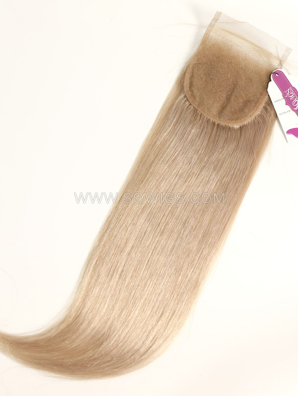 4*4 Lace Closure Brazilian #18 Color Straight Human Hair