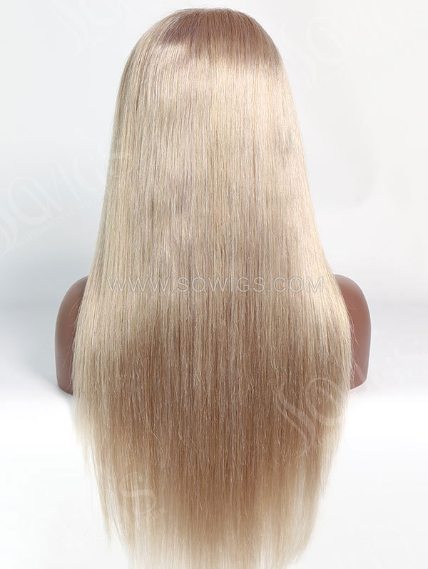 180% Density #18 Color Lace Closure Wig Straight Human Hair