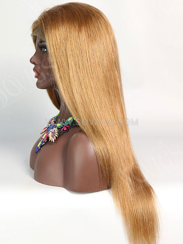 180% Density #10 Color Lace Closure Wig Straight Human Hair