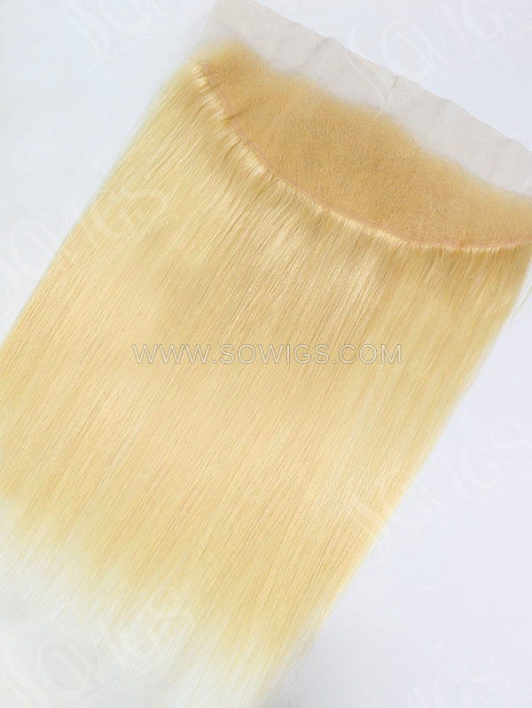 13*4 Lace Frontal 613 Blonde Color Straight Human Hair