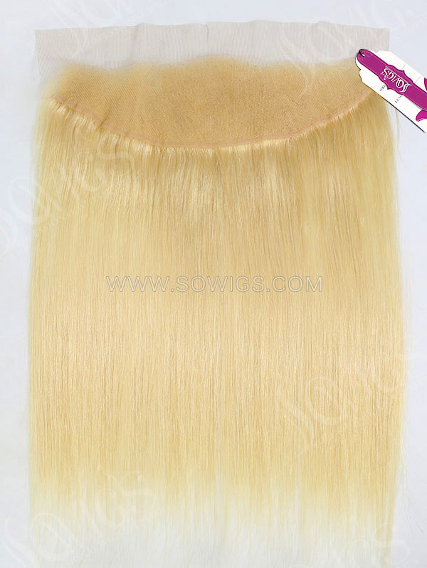 13*4 Lace Frontal 613 Blonde Color Straight Human Hair