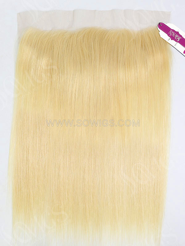 13*4 Lace Frontal 613 Blonde Color Straight Human Hair