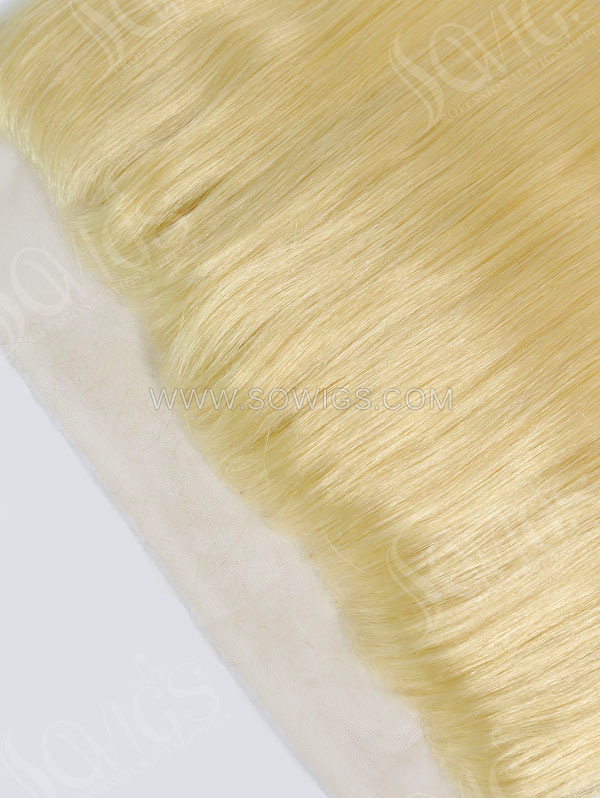 13*4 Lace Frontal 613 Blonde Color Straight Human Hair