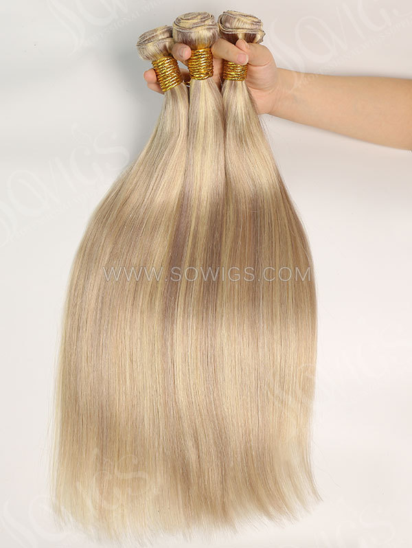 1 Bundle Brazilian #P18/24 Color Straight Human Hair 