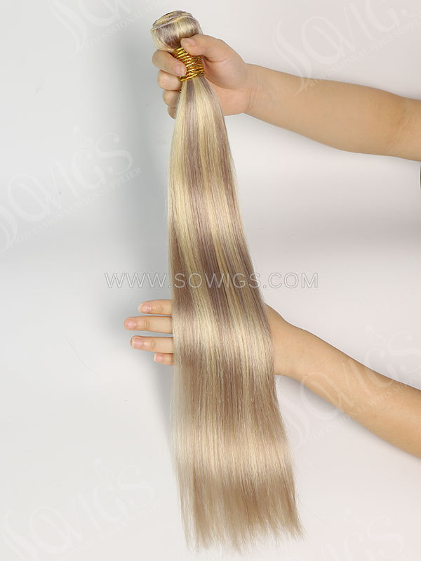 1 Bundle Brazilian #P18/24 Color Straight Human Hair 