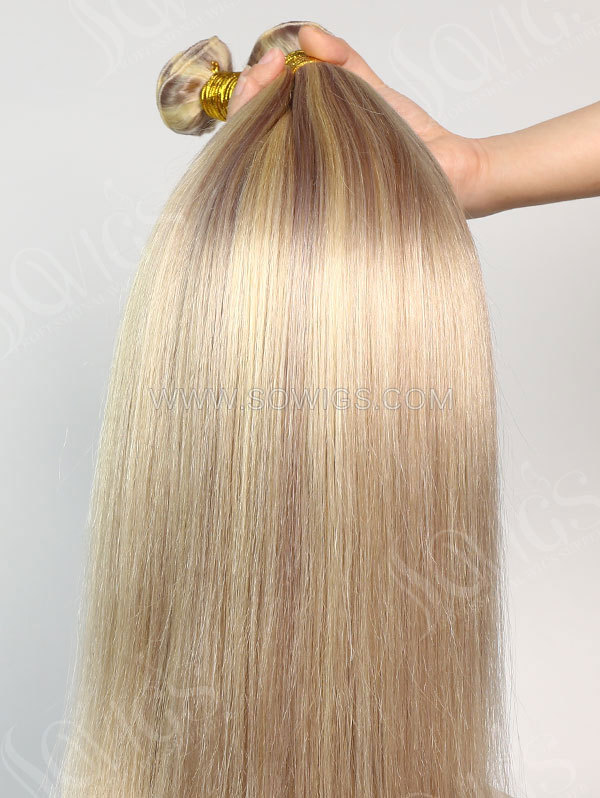 1 Bundle Brazilian #P18/24 Color Straight Human Hair 