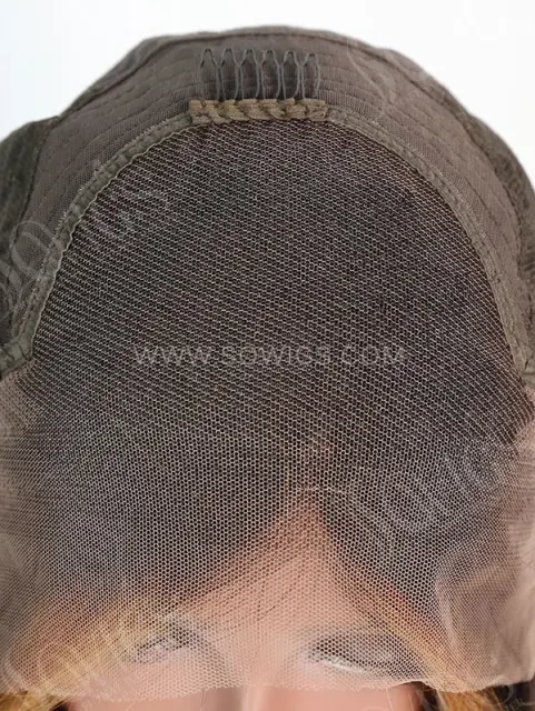 150% Density Highlighted Lace Front Wig Bob Straight Human Hair