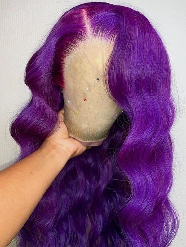 Wave Style Dark Orchid Color Human Hair Wig With 7 Days To Customize
