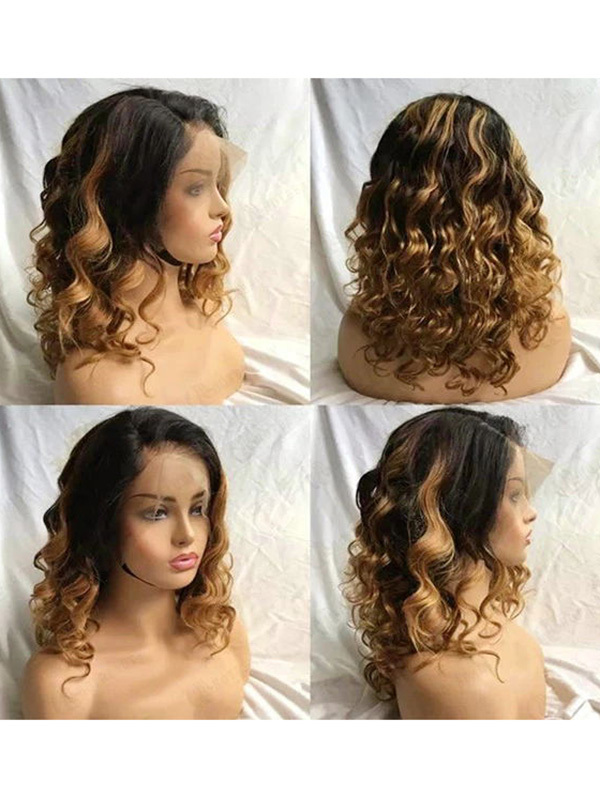 Wave Style 1B/27 Color Human Hair Wig With 7 Days To Customize