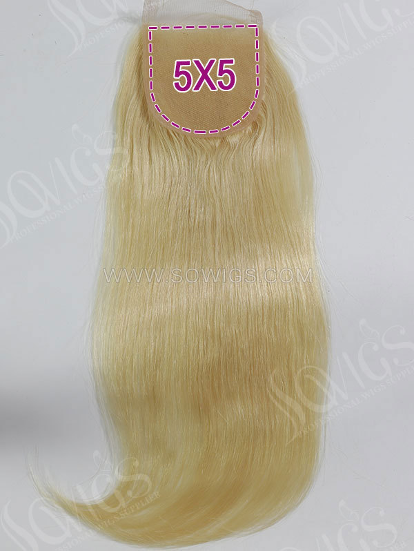 5*5 Lace Closure 613 Color Straight Human Hair