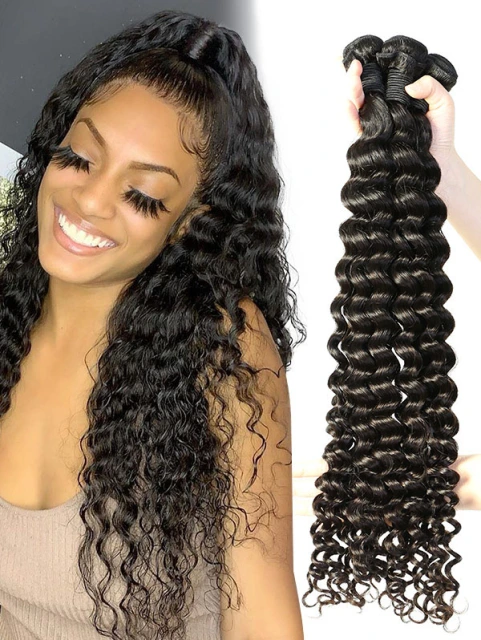 4 Bundles Deep Wave Human Virgin Hair 