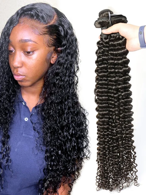 4 Bundles Deep Culry Human Virgin Hair 