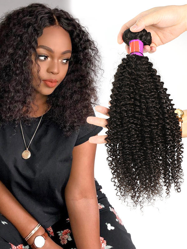 4 Bundles Kinky Curly Human Virgin Hair 