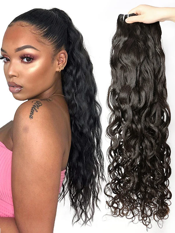 4 Bundles Natural Wave Human Virgin Hair 