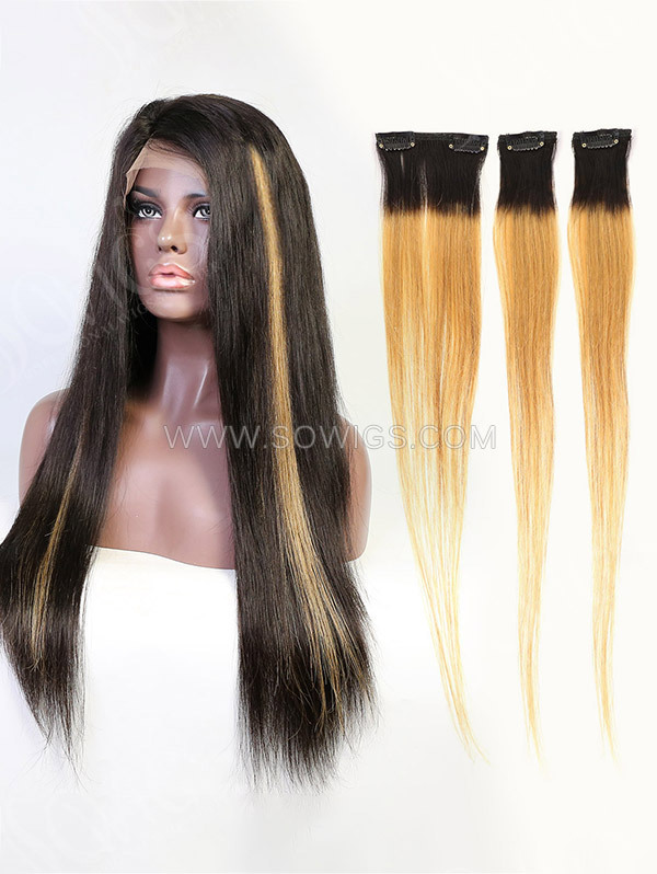 180% Density Full Lace Wigs Straight Hair Virgin Human Hair Natural Color