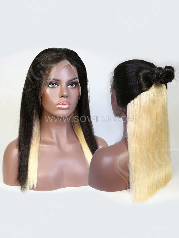 Hidden Glam Color 180% Density 13*4 Lace Frontal Wigs Straight Hair Virgin Human Hair