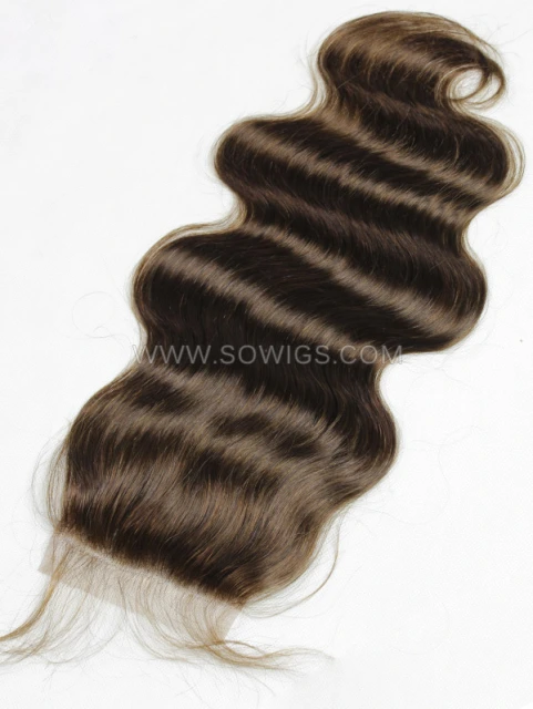 4*4 Lace Closure #4 Color Body Wave Human Hair