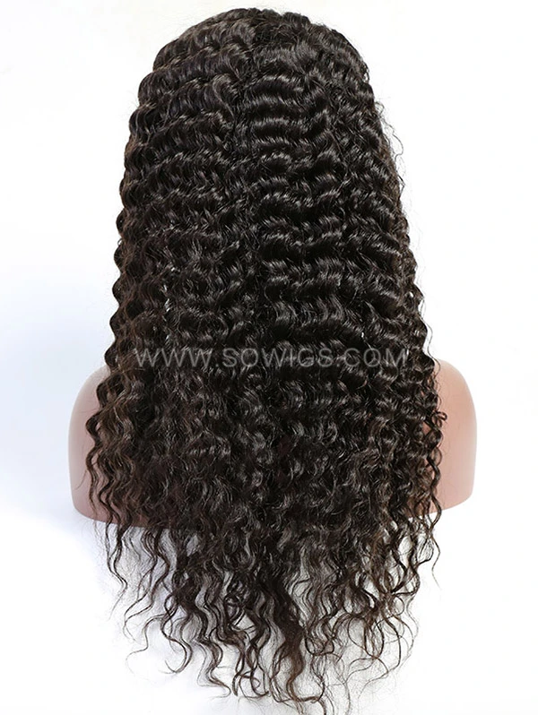 130% Density Silk Top Deep Wave Full Lace Wig Human Hair