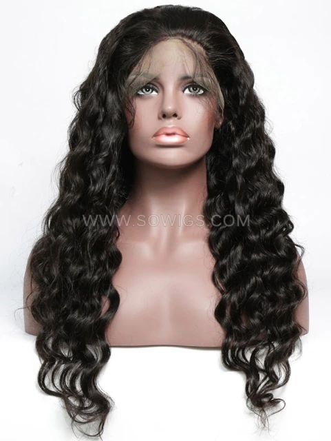 130% Density Silk Top Loose Wave Full Lace Wig Human Hair