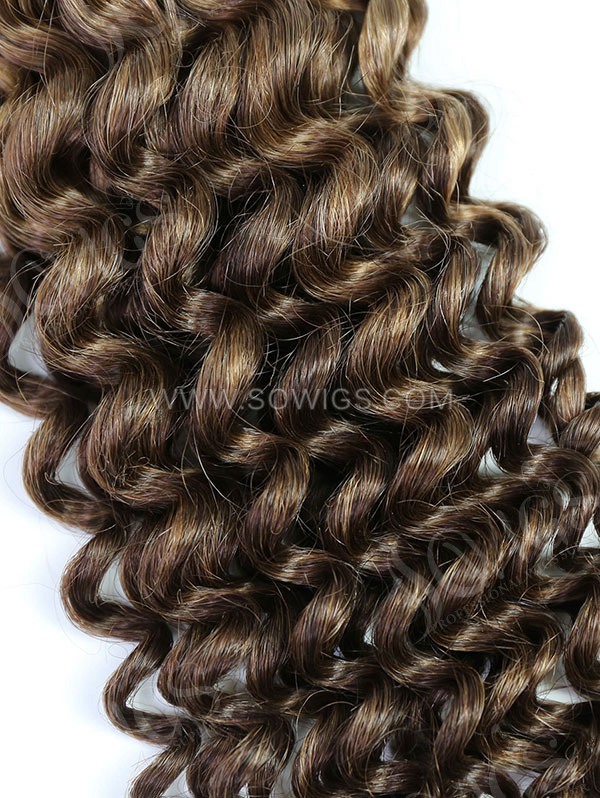 1 Bundle Highlight #4/27 Color Double Welf Human Hair Extensions