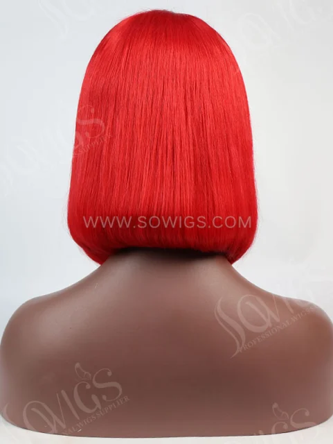 Color Bob Wigs Straight Hair 13*4 Lace Front Wigs 150% Density Virgin Human Hair Natural Hairline