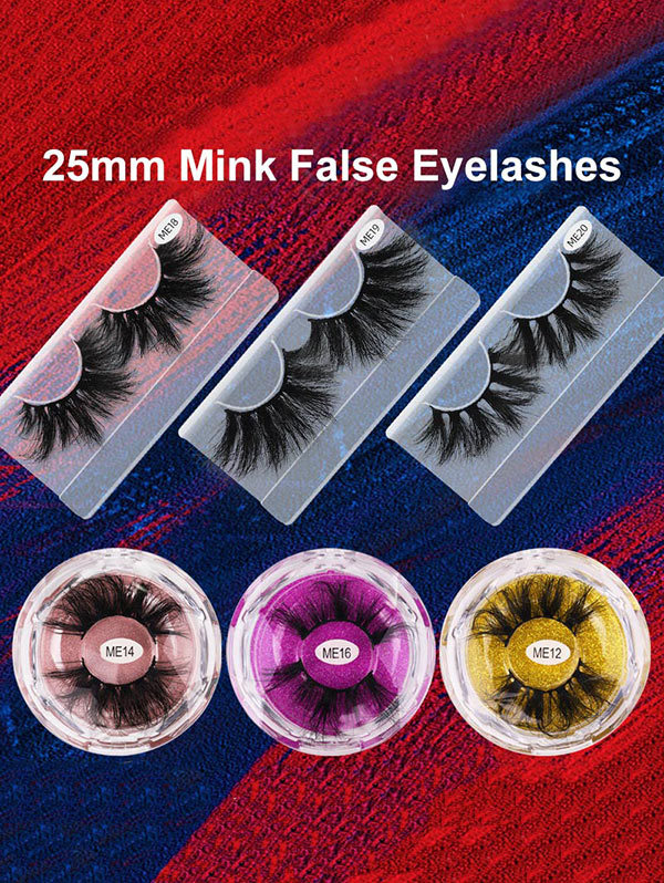 1 Pair Mink False Eyelashes 25mm ME Series (20 size choices ,leave message or by random)