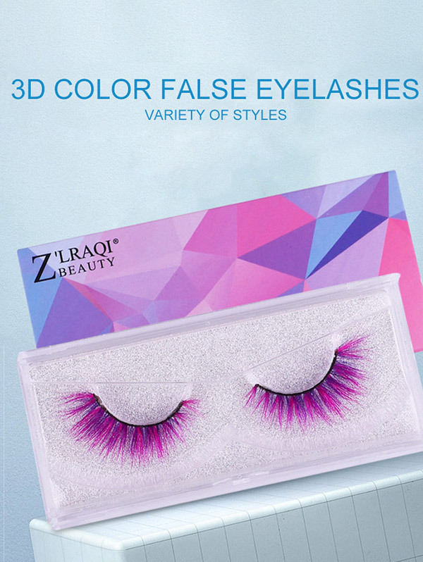 1 Pair 9D Color Mink Hair False Eyelashes (12 color choices ,leave message or by random)