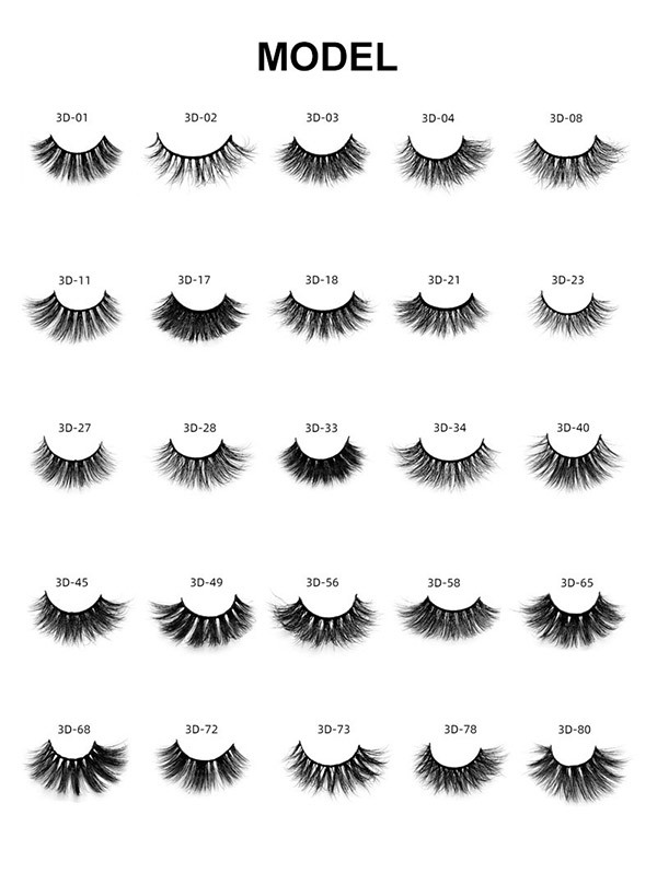 1 Pair Large Mink 3D Hair Eyelashes (25 size choices ,leave message or by random)