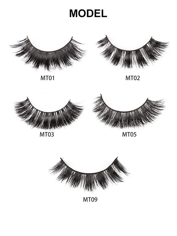 1 Pair Mink 3D Hair Eyelashes MT Series(10 size choices ,leave message or by random)
