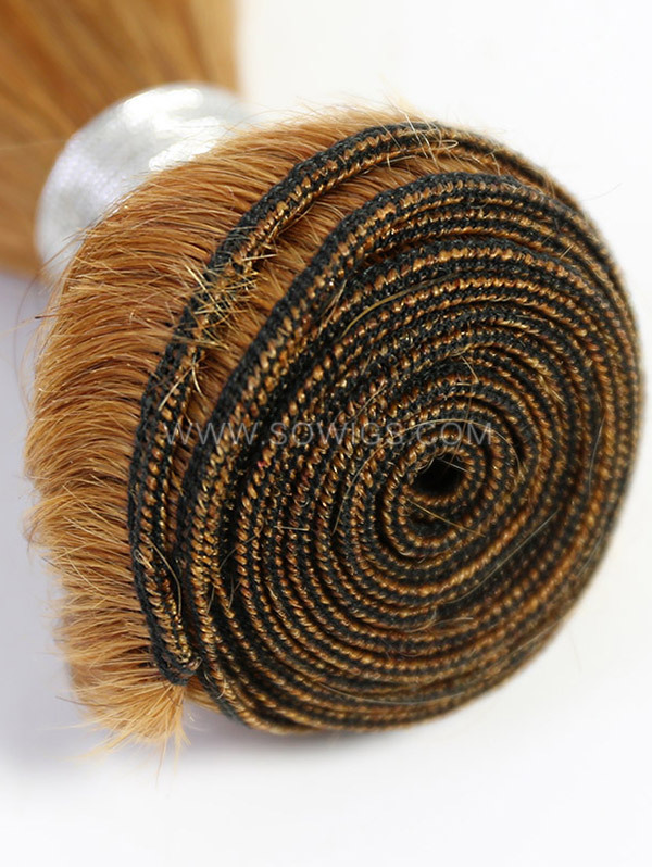1 Bundle #30 Color Straight Human Hair Extension Double Welf