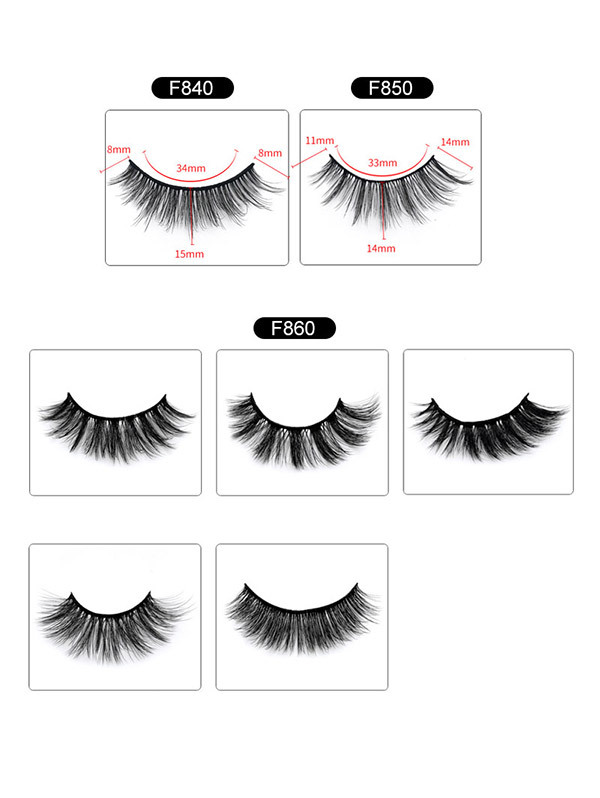 5 Pair One Pack 3D Mink Hair False Eyelashes F/G Series (6 size choices ,leave message or by random)