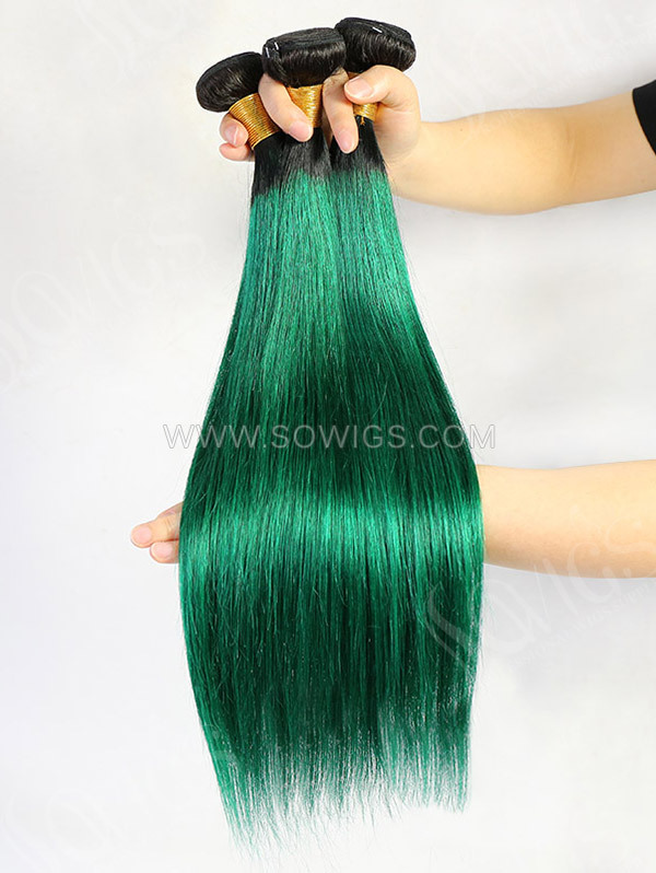 1 Bundle Ombre Color Hair Straight Human Hair Extension