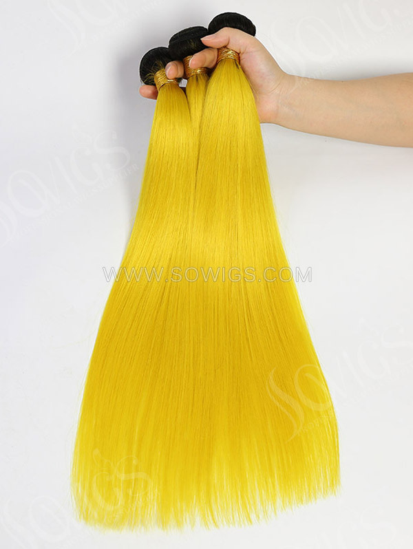 1 Bundle Ombre Color Hair Straight Human Hair Extension